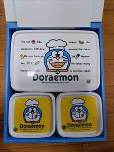 Y571 : Doraemon еда емкость для хранения 2 вид 3 шт. комплект новый товар не использовался 