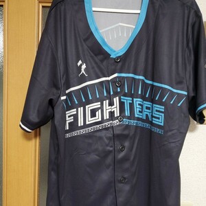 Hokkaido Nippon-Ham Fighters es navy blue field 1 anniversary Uni Home uniform 