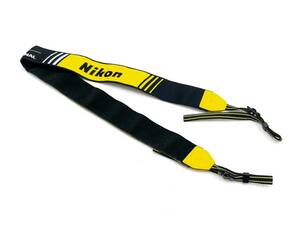 ( camera )Nikon Nikon strap yellow color black character FOR PROFESSIONAL[ used / present condition goods ]004396-②