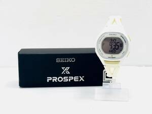 〈時計〉SEIKO セイコー　SMART LAP S620-00A0 クォーツ　メンズ　デジタル 腕時計　ホワイト系【中古/現状品】004653-③