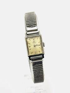 ( clock )OMEGA Omega two needle lady's square hand winding wristwatch [ used / present condition goods / operation goods ]004615-38