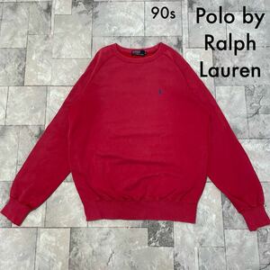90s Polo by Ralph Lauren Polo Ralph Lauren sweat sweat sweatshirt V gadget la gran Vintage na excepting red sphere FL3571