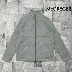 McGREGER マクレガー sweat スウェット ダブルジップ 刺繍ロゴ モックネック 90s 00s y2k グレー レディース サイズL 玉FL3583