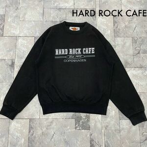 HARD ROCK CAFE ハードロックカフェ swet スウェット トレーナー コペンハーゲン デンマーク USA企画 刺繍ロゴ レディース 玉FL3602