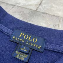 Polo Ralph Lauren ポロ ラルフローレン ポロシャツ 半袖 ビッグポニー 刺繍ロゴ ネイビー キッズ サイズL 玉SS1746_画像2