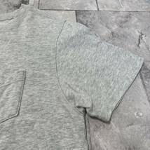 CHUMS チャムス Tシャツ T-shirt TEE 半袖 刺繍ロゴ 胸ポケット アウトドア カジュアル グレー レディース サイズL 玉SS1806_画像4