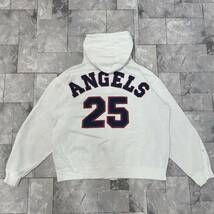 STARTER スターター MLB Angels エンジェルス スウェット ジップアップパーカー 刺繍ロゴ ビッグプリント 00s y2k サイズL 玉FL3575_画像10