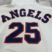 STARTER スターター MLB Angels エンジェルス スウェット ジップアップパーカー 刺繍ロゴ ビッグプリント 00s y2k サイズL 玉FL3575_画像9