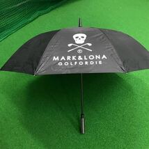  【即決価格】【ゴルフ用傘】マーク&ロナ／柄のさきから傘の先まで全長92cm／ブラック_画像2