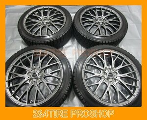 レヴォーグなど★新品Exceederホイール 7.5J +48 5H PCD114.3★超バリ山 スタッドレス ブリヂストン ICE PARTNER 2 225/45R18[WG614]