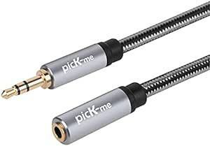picK-me TRS 3.5mmオス-TRS 3.5mmメスステレオ補助オーディオケーブル、スピーカー、車、スマートフォン、MP