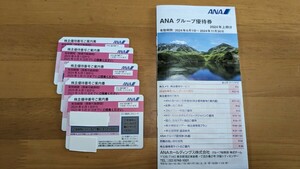 ◆送料無料　ANA　全日空　株主優待券セット　最新　5枚 　★有効期限2024年6月1日～2025年5月31日