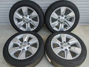 中古ホイール+新品タイヤ 150系 ランクル プラド 後期 純正 アルミ 17インチ 6穴 215/55R17 2024年製 バランス調整済 ハイエース