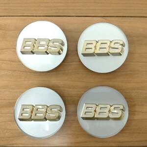 [B555] new goods unused BBS platinum silver φ56 5624012 4 piece center cap emblem coating settled 