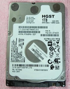 HGST 2.5インチ HDD 1TB 7mm 使用時間 14,634H