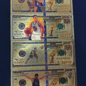 【新品】STEPHEN CURRY /24K GOLD 4枚SET ゴールドの証明書付き NBAカード ジョーダン コービー ステファンカリー レブロン Autoの画像1