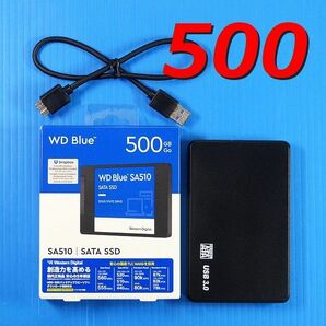 【SSD 500GB】Western Didital Blue SA510 WDS500G3B0A w/USBケース