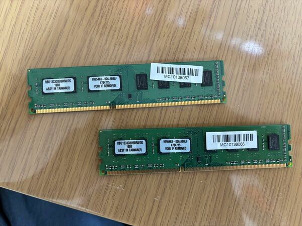 2GB×2 4GB DDR3 RBU1333 D3U9DR8 PC3 Kingston ★動作確認済み