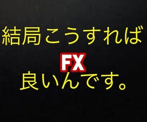 【定価50000円】結局これが最強『無裁量て安心安全なFXの手法とツールをお譲りします 国民の生活か第一』