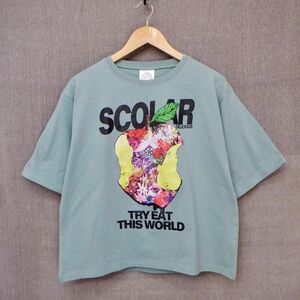 ScoLar：スカラー　宇宙を秘めた花柄リンゴTシャツ