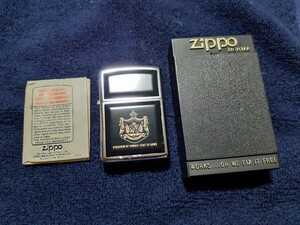 * не использовался ZIPPO 1988 год производства KINGDOM OF HAWAII COAT OF ARMS Гаваи Vintage Ultra свет . глава с футляром отправка 230 иен *