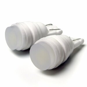 T10 ポジションランプ led バルブ ウェッジ球 ナンバー灯 ライセンスランプ 1W 樹脂バルブ 180°照射 2個セット ホワイト 汎用 外装