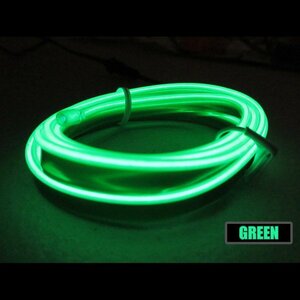 有機EL ワイヤー ネオン チューブライト テープライト 1M 12V インテリア 照明 イルミネーション グリーン