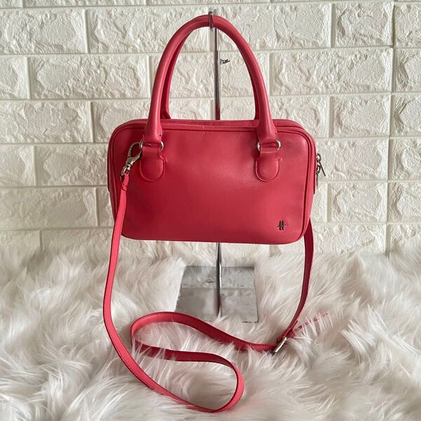 Harrodsハロッズ 2way ピンク ハンドバッグ