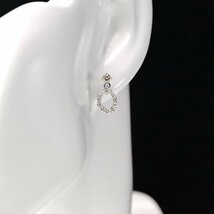 【新品・未使用】1円～最落無 天然ダイヤモンド 計1.10ct,ミニ鑑別付,プラチナ 揺れながら輝く ペアシェープデザイン ダイヤモンド ピアス_画像7