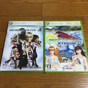 XBOX360 デッドオアアライブ 4 & エクストリーム 2 セット　ハガキ、ポストカード付