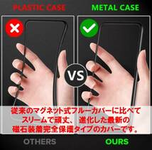 iPhone7Plus iPhone8Plus ケース 覗き見防止 両面強化ガラス 全面保護 アルミ合金 磁吸 耐衝撃 iPhoneX S 11 12 13 14 15 Pro max ケース_画像10