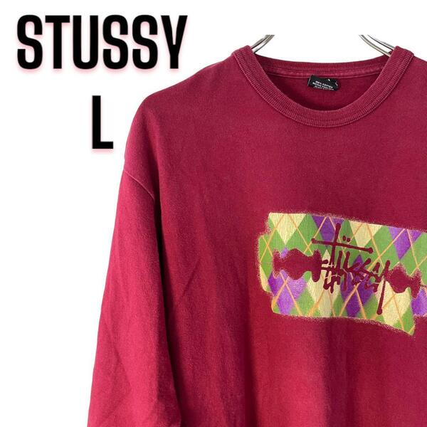 STUSSY ステューシー 長袖Tシャツ プリント ロングスリーブ スカル L