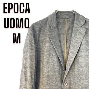 EPOCA UOMOテーラードジャケット カモフラ柄 迷彩 三陽商会 ウール M