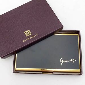 GIVENCHY Givenchy card-case card-case black gold group box have [NK6020]