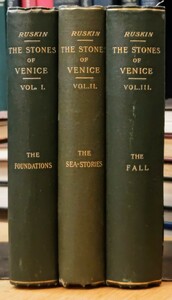 r0504-26.THE STONES OF VENICE 1~3/JOHN RUSKIN/ John *las gold /venetsia. stone / equipment ornament fine art / construction / art / commentary /. judgement / Victoria morning 