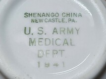 実物 1941年製 米陸軍 衛生部隊 食堂用 シュガーポット WW2 米軍放出品 食器 プレート 壺 陶器 衛生兵_画像6