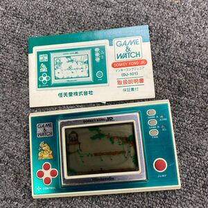 05111 Nintendo 任天堂 DONKEY KONG JR. ドンキーコングJR. DJ-101 GAME&WATCH ゲームウォッチ 取説付き 当時物 現状ジャンク品動作未確認