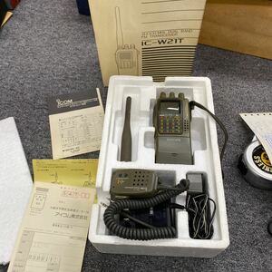 05112 icom transceiver IC-W21T handy machine Icom amateur radio dual band present condition junk operation not yet verification 