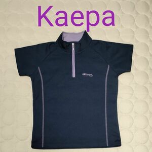 【Kaepa】ケイパ　 レディーススポーツウェア　　Mサイズ　濃紺 ネイビー 半袖 ハーフジップ 吸水速乾