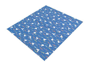  free shipping [ new goods ].. stamp zabuton cover 55.×59.[ wave rabbit ]1 sheets 