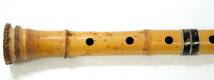 NA6477 在銘 尺八 「羊山」落款 全長54.5cm程 和楽器 中古 現状品 楽器 伝統 木工芸 伝統工芸 笛 検Y_画像2