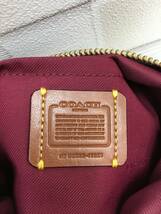 46156 COACH コーチ　41321 ショルダーバッグ シグネチャー ホワイト系　PVC　レザー_画像7