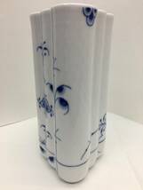 45617 ロイヤルコペンハーゲン ROYAL COPENHAGEN BLUE PALMETTE VASE 花瓶 現状品_画像6
