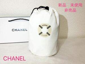 ★レア★ 新品 未使用★非売品 CHANEL シャネル ポーチ 巾着 A LA PLAGE 2019 浮輪 羽田空港 キャンバス コットン ノベルティ 