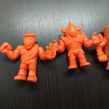 チビ消し　橙　キン肉マン　キン消し　キンケシ　消しゴム　フィギュア　3体セット　悪魔将軍　カレクック　キューブマン_画像6