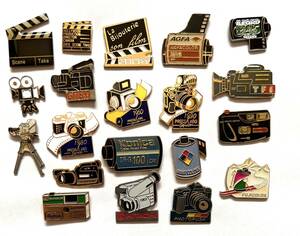  France miscellaneous goods * pin z pin badge camera * photographing equipment 20 piece set *Konica Konica 