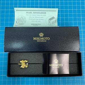 #14555　MIKIMOTO　ミキモト　ブックマーク　ブックマーカー　しおり　真珠　パール　ペパーナイフ　ゴールドカラー　