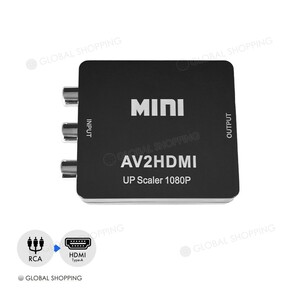 AV to HDMI コンバーター AVケーブル 変換 hdmi コンポジット HDMIに変換アダプタ コンポジット入力 hdmi出力 AV2HDMI 音声転送 1080P