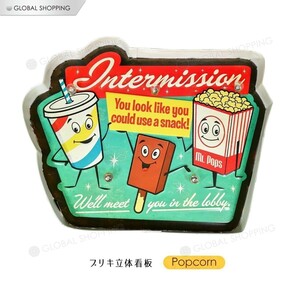  tin plate solid signboard wall autograph american retro America miscellaneous goods lamp Popcorn interior dressing up stylish good-looking tin plate signboard 