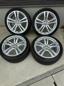 AUDI純正　8V A3 S3 ホイール4本　PCD 112 パイロットスポーツ5 225/40R18 RS5 アルミエアバルブ